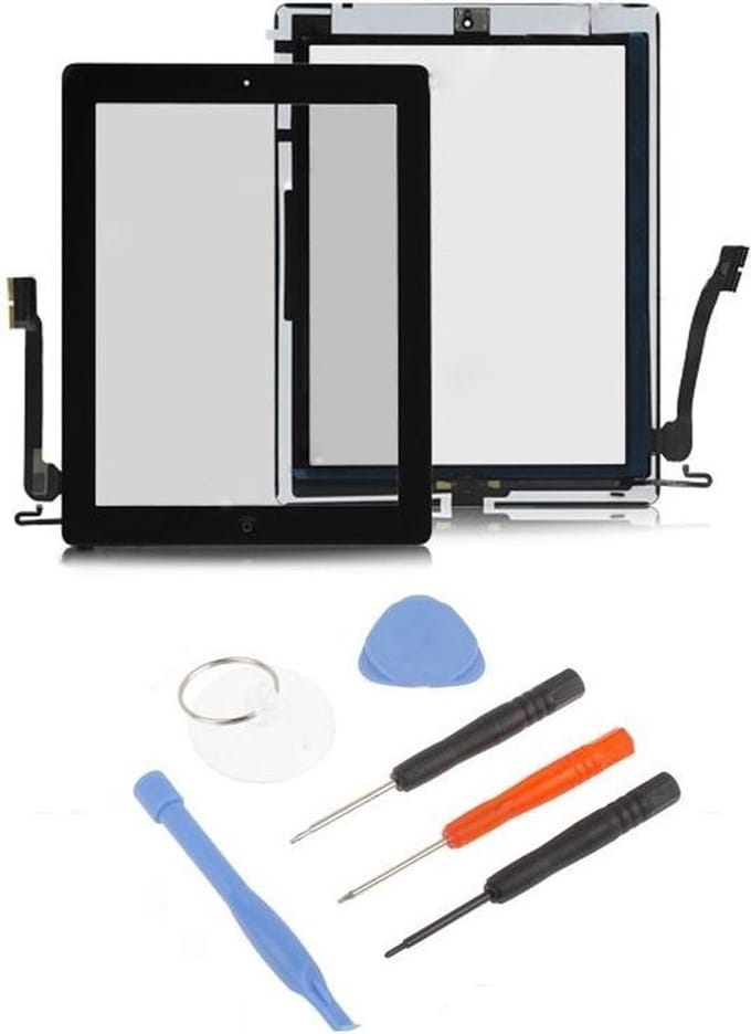 iPad 4 scherm digitizer glas  touchscreen Zwart