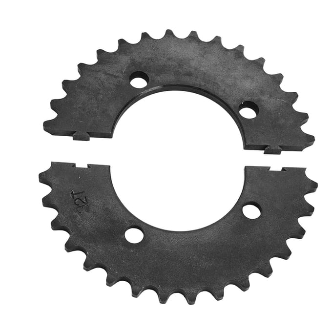 32 Tands Gespleten Tandwiel 420 Staal Gespleten Type Kettingtandwiel voor Motorfiets Elektrische Fiets Scooter black
