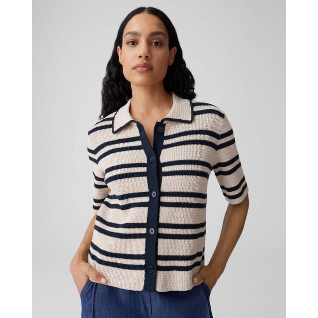 Gebreid shirt met knoopsluiting model 'Dertiny'