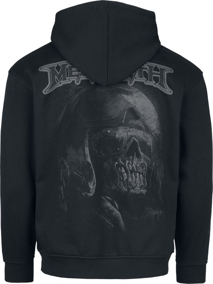 Megadeth Trui met capuchon - Skull - S tot XXL - voor Mannen - zwart