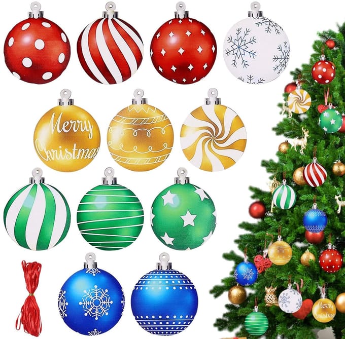 Dailygoods - Set van 36 Houten Kerstdecoraties en Boomhangers