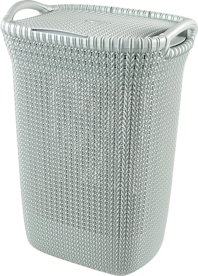 Curver Knit Wasmand met deksel - 57L - Misty Blue