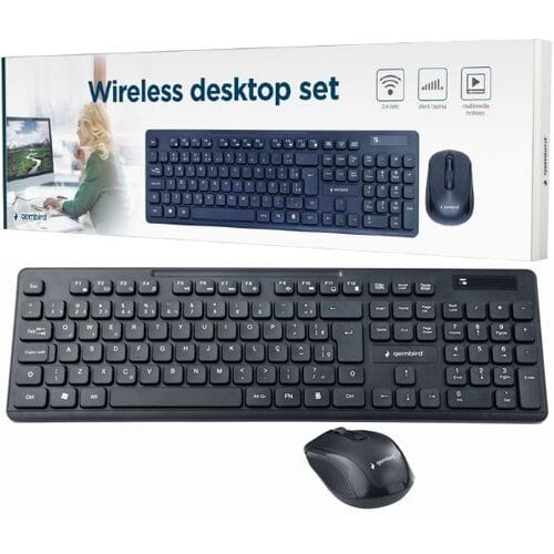 Gembird KBS-WCH-03 toetsenbord RF draadloos + USB QWERTY Engels Zwart - Silent typing