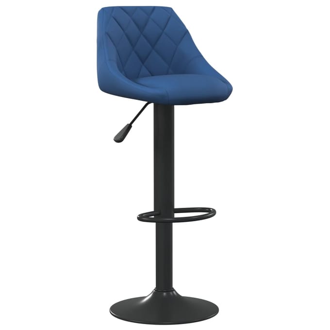 vidaXL - Barkrukken - 2 - st - fluweel - blauw