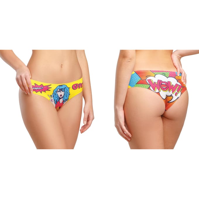 M Memème Slip -S- COMIC FANS YELLOW Multicolours