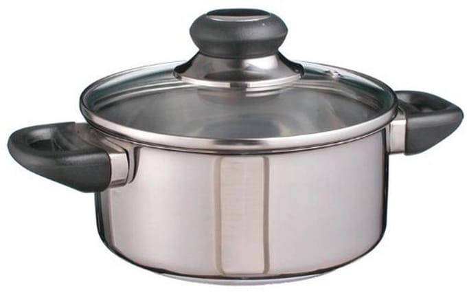 Kookpan van roestvrij staal voor inductie, 16 cm