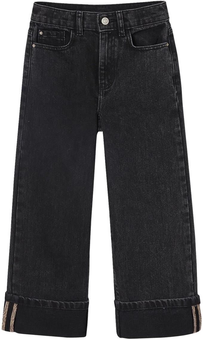 Vertbaudet Wijde jeans met omslag voor meisjes