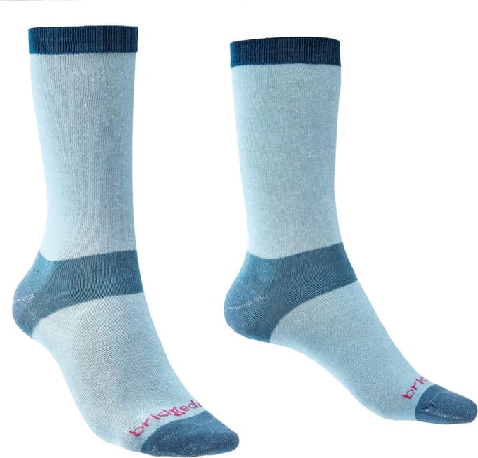 Bridgedale Dames Wandelsokken Liner Coolmax 2-pack Lichtblauw