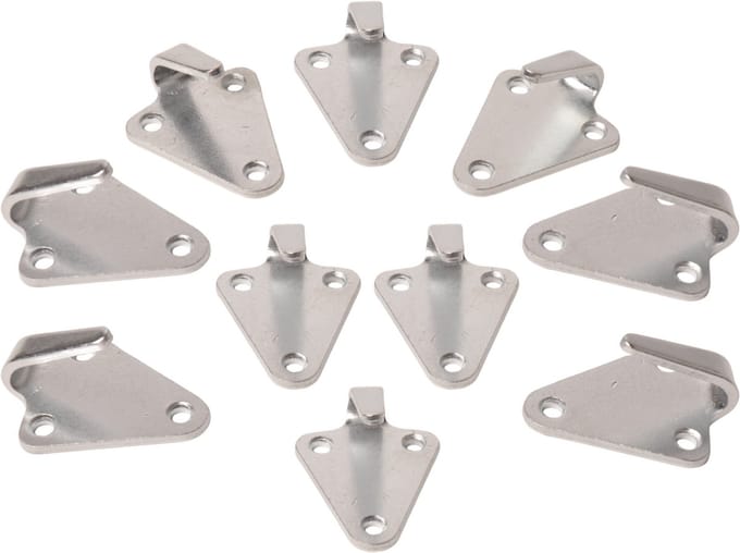 Haken voor elastiek of touw - 40x45 mm - 10 stuks
