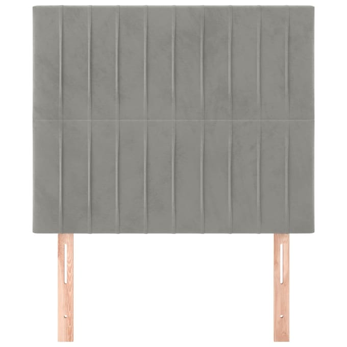 vidaXL - Hoofdbord - lichtgrijs - 80x5x118/128 - cm - fluweel