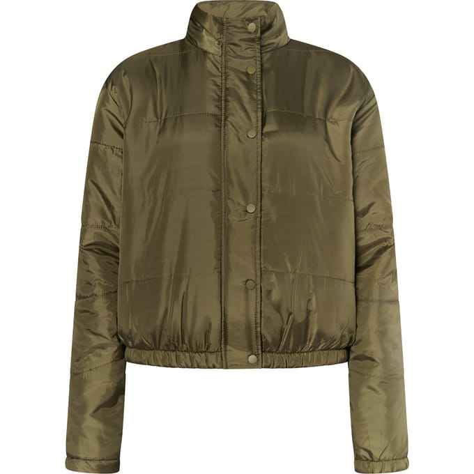 Mymo Licht gewatteerd blousonjack Dames militaire olijf