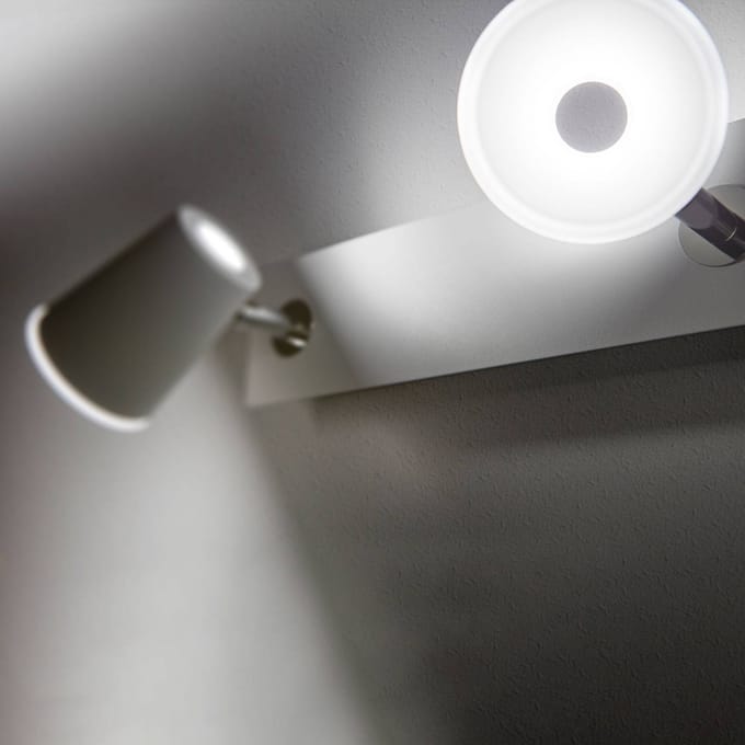 Trio Lighting Wit-chroomkleurige LED spot Narcos - 2 lichtbr