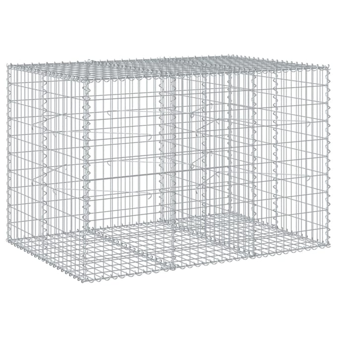 vidaXL - Schanskorf - 150x100x100 - cm - gegalvaniseerd - ijzer - zilverkleurig
