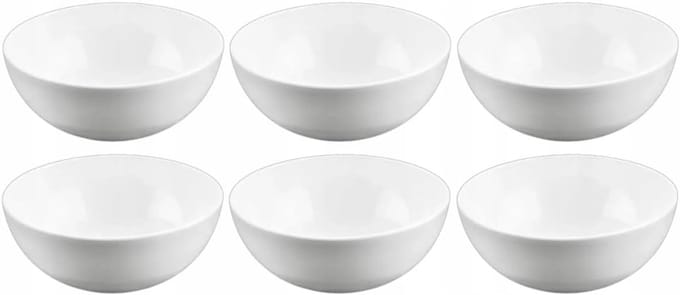 Wilmax Fine Porcelain Kommen Set - 6 Stuks - 300 ml - Ø 11 cm - Wit -