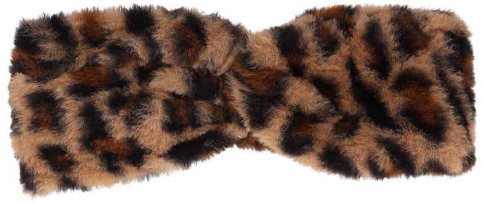 Sarlini - Hoofdband dames winter - Oorwarmers - Imitatiebont - Panterprint