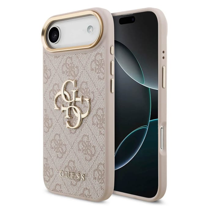 Guess Back Cover - iPhone 17 Air - Roze - Slanke TPU-bumper - Verhoogde randen voor bescherming