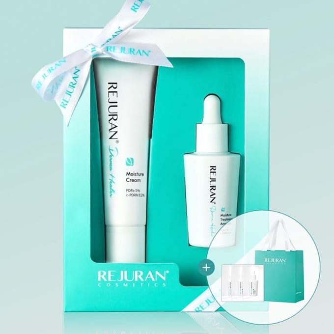 REJURAN Derma Healer Set Hydratant PDRN (Ampoule 30ml + Crème 60g) blue