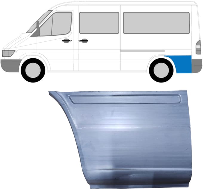 Reparatiepaneel achterspatbord voor Mercedes Sprinter 1995-2006 / Links