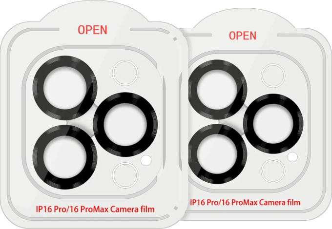 BlueBuilt Apple iPhone 16 Pro/16 Pro Max Camera Lens Protector Aluminium Duo Pack