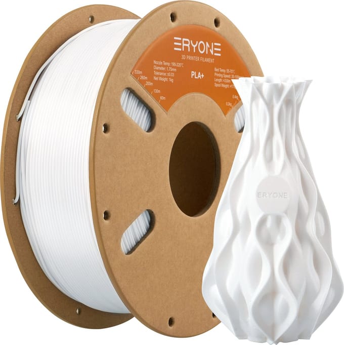 Eryone - PLA+ Wit - 3D-printer Filament - 1Kg 1.75mm - Plus