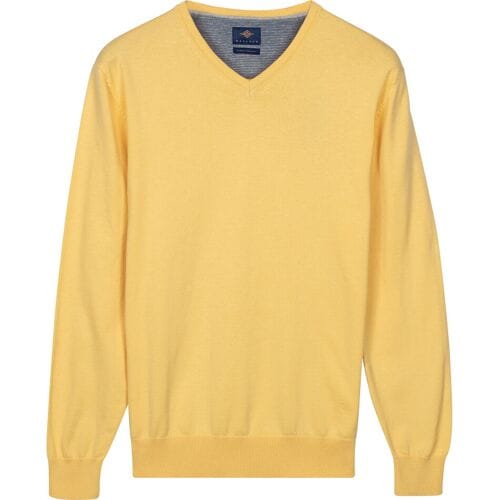 Baileys – Heren Trui – V-hals Pullover – Pima Katoen - Yellow – 618100-22
