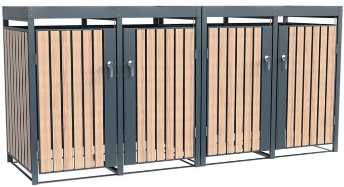 Westmann - WMHHWTC-64 - Afvalemmerbak Planta | 4x 240 L