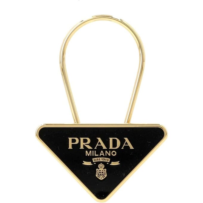 Prada sleutelhanger met driehoekig logo 1ps063 66a P019f 1PS063 66A P019F beige