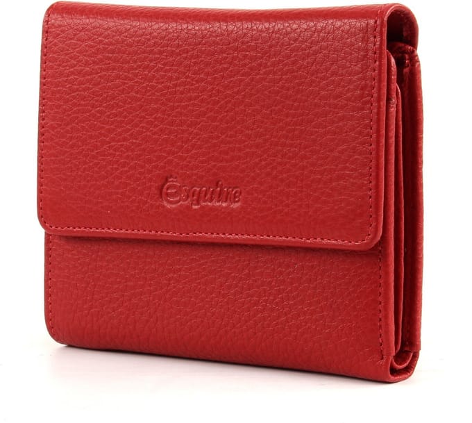 Esquire Leren Portemonnee Primavera Ladies Wallet Red Donkerrood