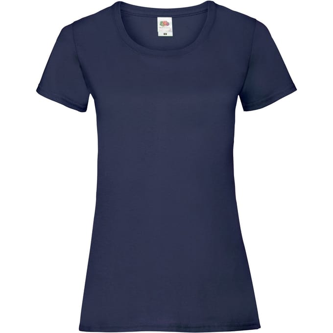Fruit of the Loom Dames/Dames Valueweight T-Shirt (Deep Navy)