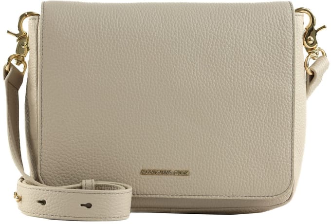 MANDARINA DUCK schoudertas Mellow Leather Hunting Bag Cocoon Lichtgrijs