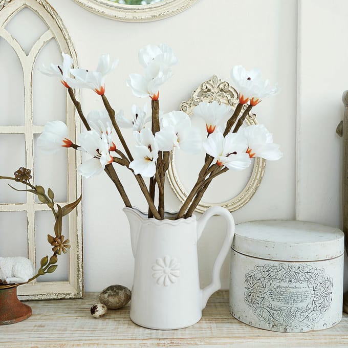 LOBERON Sierbloem set van 6 Xivale wit