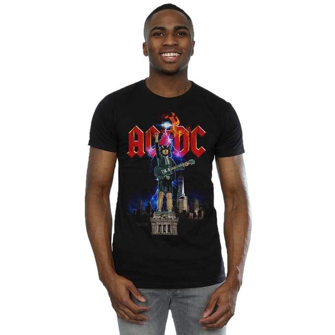 AC/DC Heren Angus NYC T-Shirt (Zwart)
