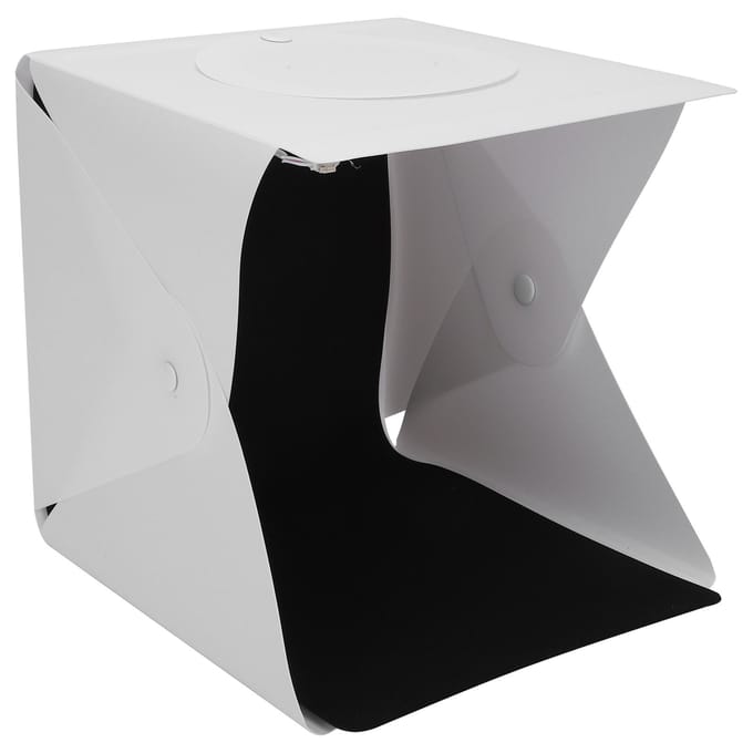 Boîte à lumière douce pliable et portable de 20 cm avec 6 toiles de fond colorées white