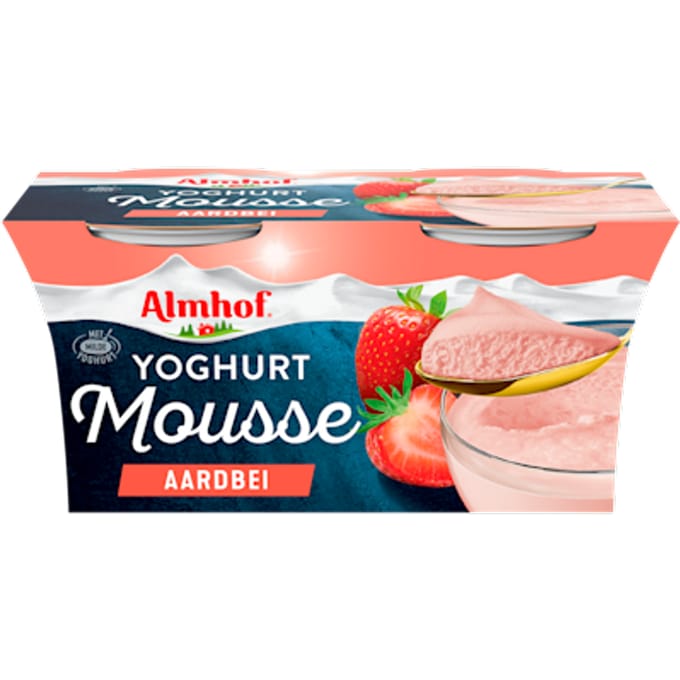 Yoghurt mousse aardbei