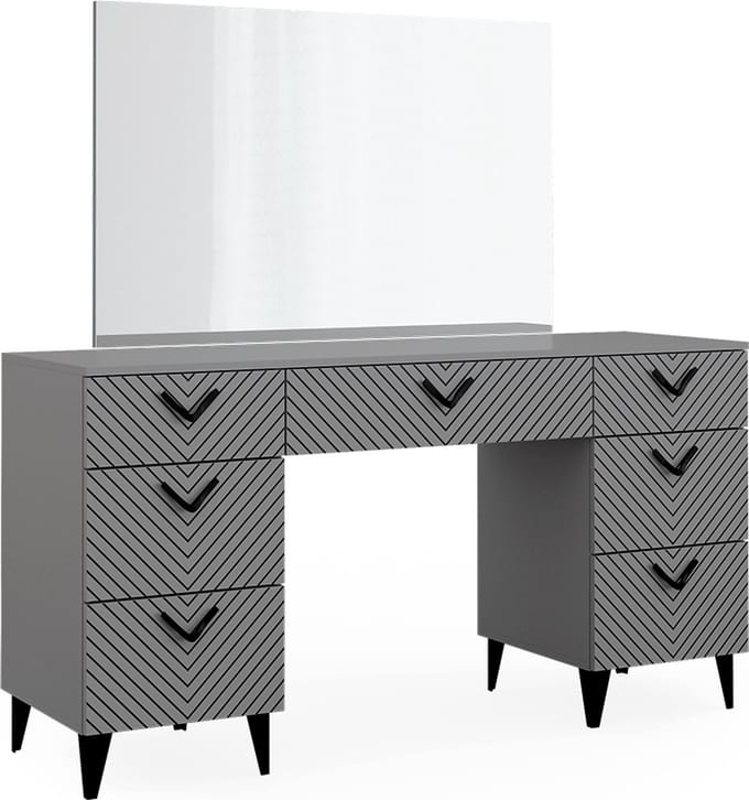 Vicco Anett Kaptafel – 150 cm met 7 laden Grijs