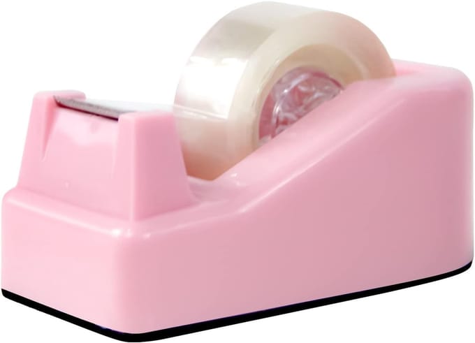 Taperoller / Tape dispenser - Tapehouder 1-stuks - Zwaar Basis - Antislip - Roze