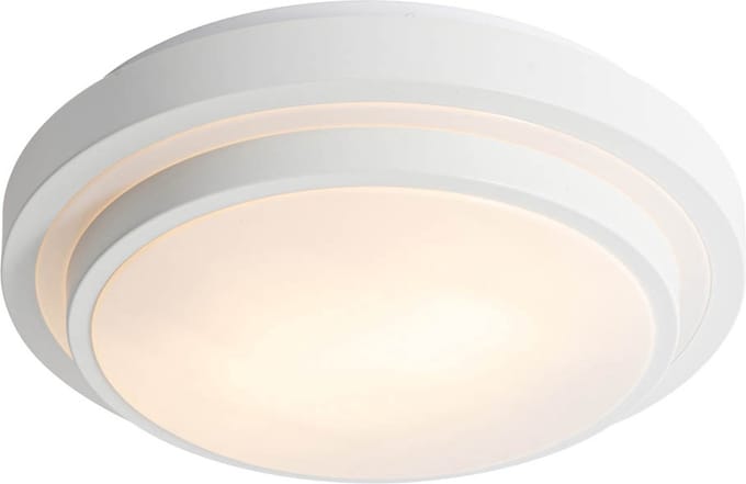 QAZQA walden - Moderne Plafondlamp voor buiten - 1 lichts - Ø 34 cm - Wit - Buitenverlichting