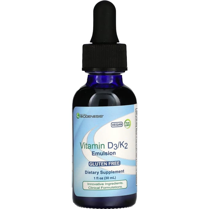 Nutra BioGenesis, émulsion de vitamine D3/K2, 1 fl oz (30 ml)