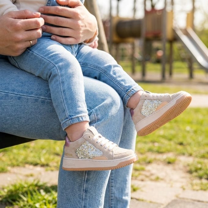 Shoesme Sneakers beige Leer - Dames - Maat 34