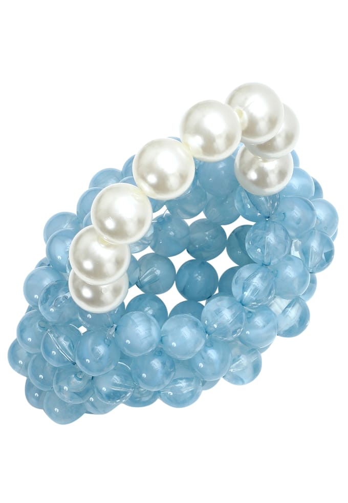 Mymo Handtas Dames blauw wit