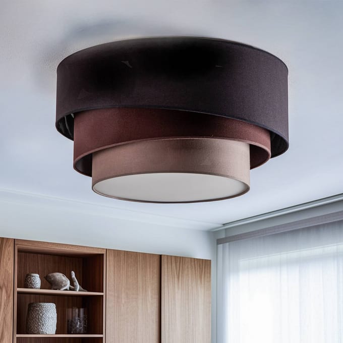Euluna Trio Max, Ø60cm, zwart/aarde/cappuccino
