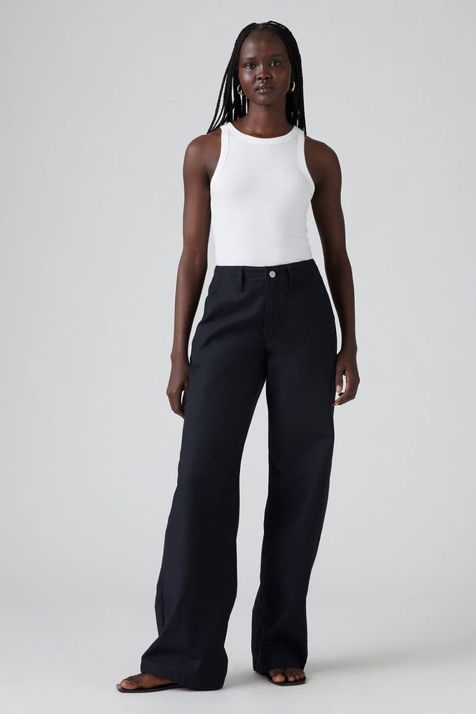 Levi's 90s Straight Anthracite Night Größe: W24L30 | Ausgestellte Hosen Outlet | Damen | Schwarz