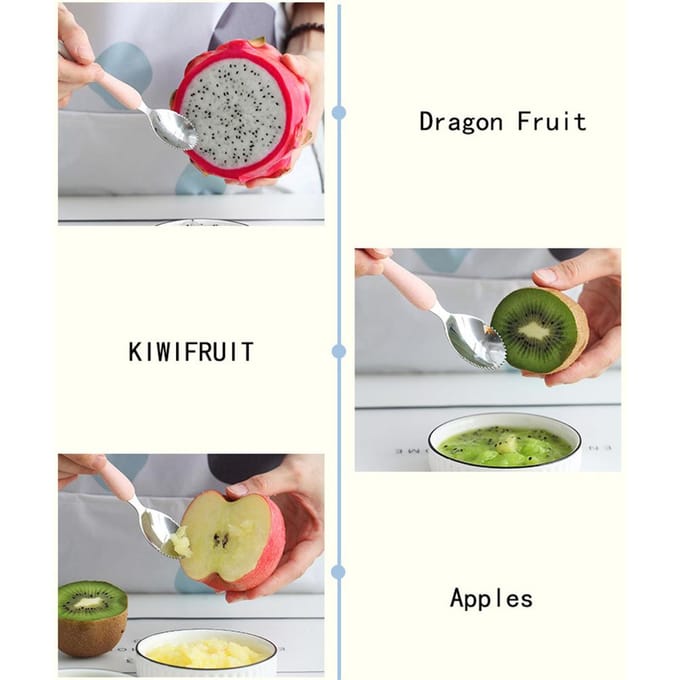 Dubbelzijdige Babylepels Kinderen Fruitpuree Lepel Fruit Schrap Lepels roze