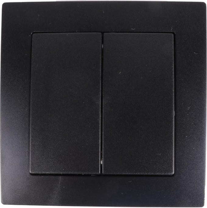 Benson Wandcontactdoos - Wisselschakelaar - Inbouw - Zwart - 250V - 10A