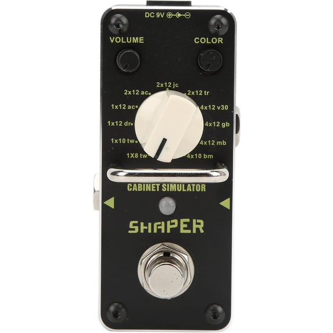 Pédale d'Effet Guitare Shaper Simulateur d'Ampli Analogique Mini Simple True Bypass Accessoire black