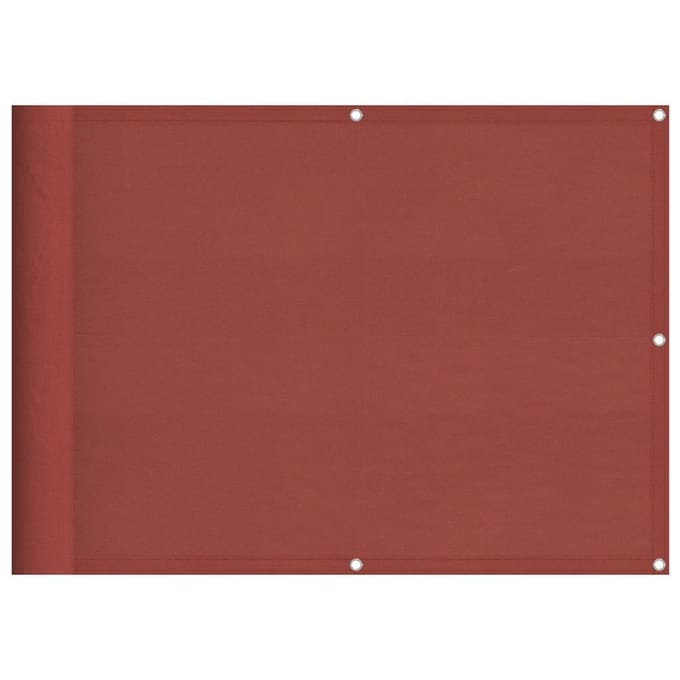 vidaXL - Balkonscherm - Terracotta - 75x800 - cm - 100% - Polyester - Oxford