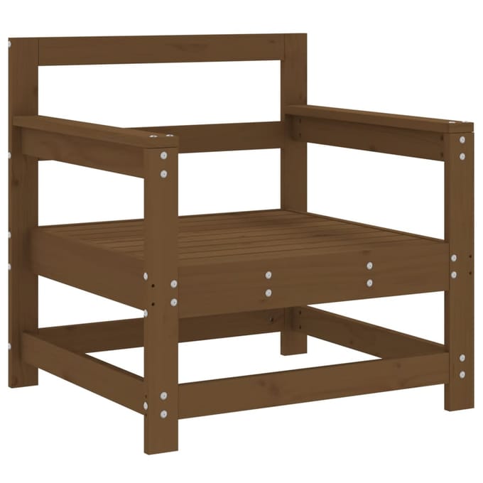 vidaXL - Tuinstoelen - 2 - st - massief - grenenhout - honingbruin