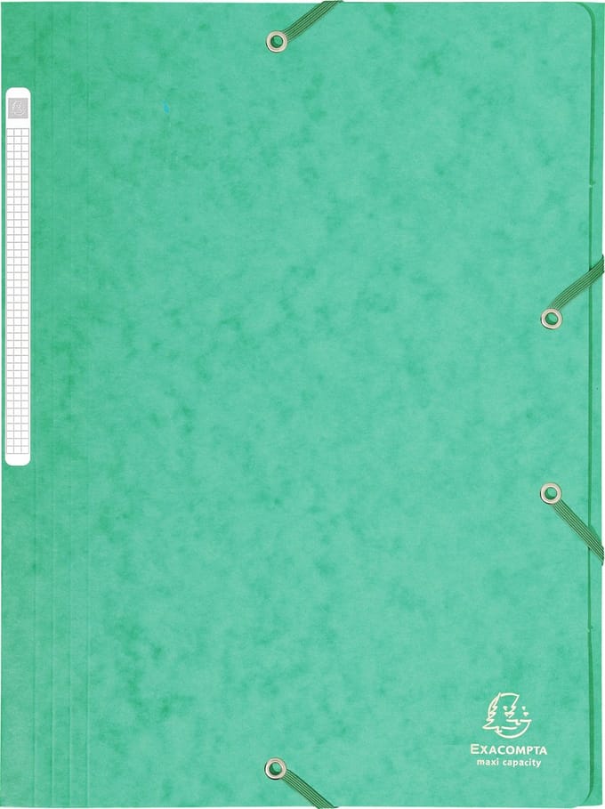 Exacompta 25x Elastomap Maxi capacity in glanskarton 425gm2 - A4 - Groen - 17103H