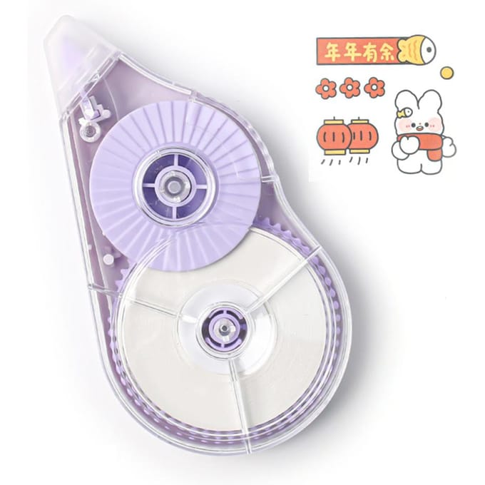 Ruban correcteur Distributeur de ruban correcteur White Out Applicateur facile à utiliser pour des corrections instantanées violet