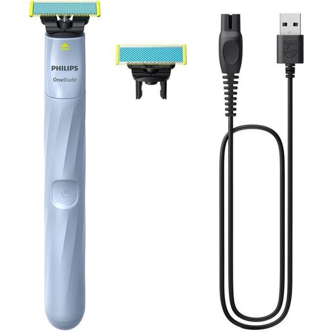 Philips OneBlade First Shave - Scheerapparaat - Voor de eerste scheerbeurt - Met extra Anti-Frictie mesje - QP1324/30